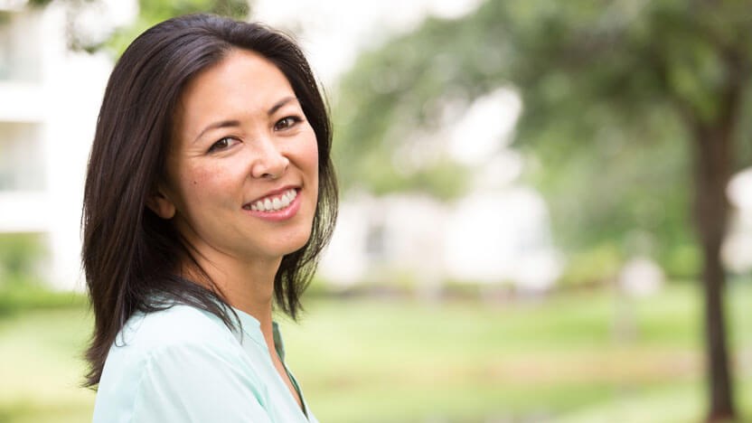woman with dark hair